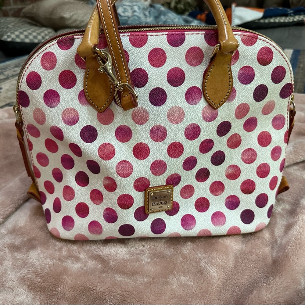 Dooney & Bourke Pink Polka Dot Satchel